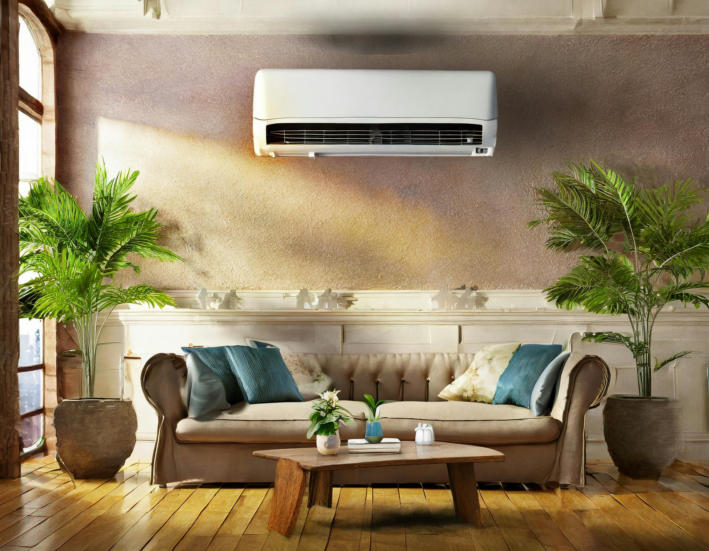 air conditioner installed in the living room