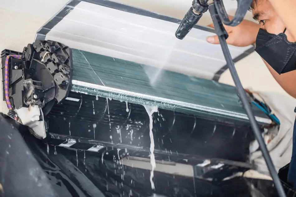 aircon chemical overhaul process
