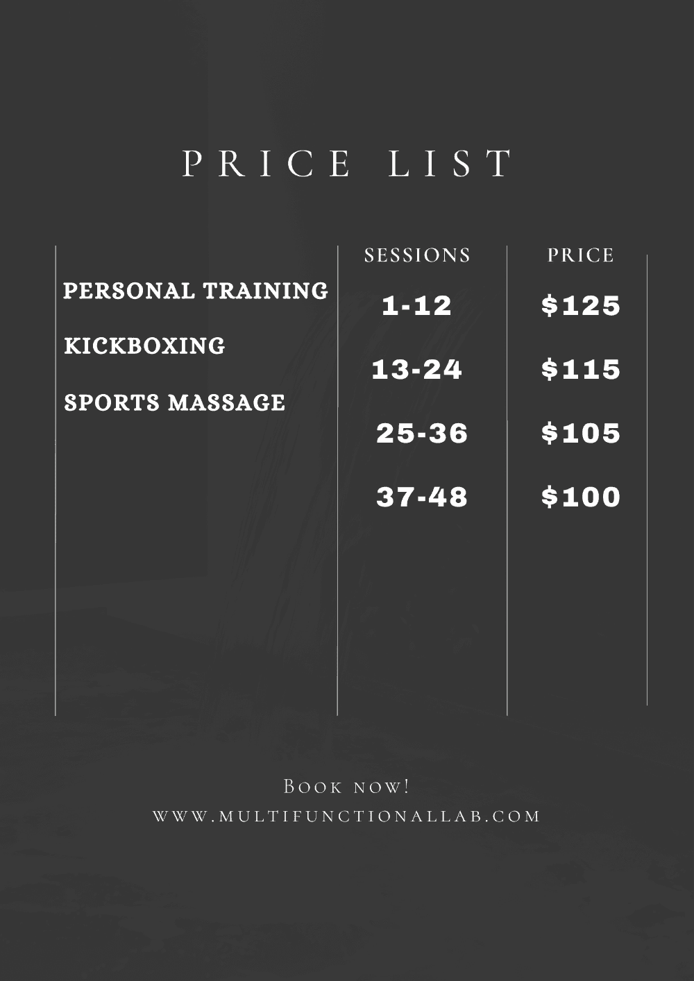 Listing - Personal Training/ Sports Therapy