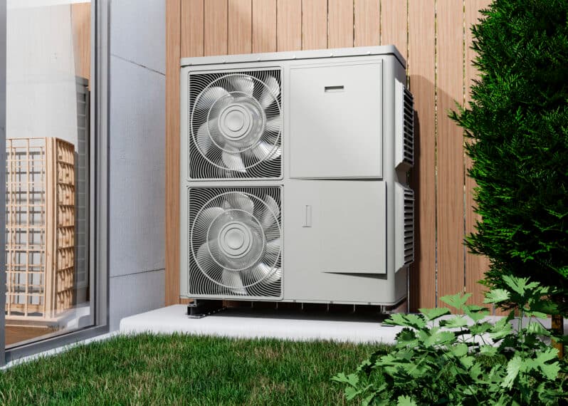 aircon compressor outside home
