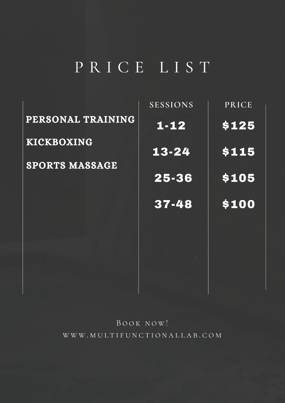 Listing - Personal Training/ Sports Therapy